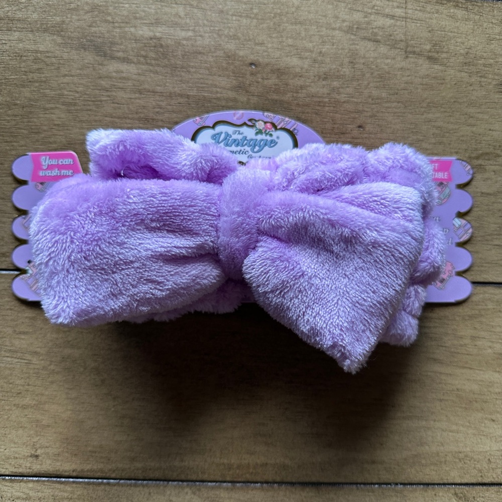 Lara Makeup Headband Purple Bow The Vintage Cosmetic Company Brand New With Tag